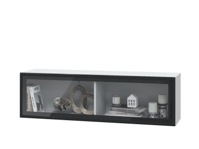 Шкаф навесной горизонтальный со стеклом "Шарлиз" 120 см
