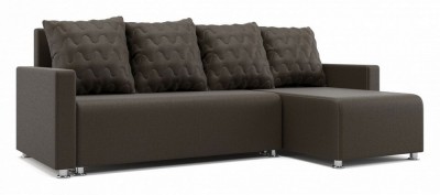 Угловой диван-кровать Челси-2 коричневый.
