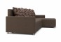 Угловой диван-кровать Челси коричневый с рисунком.