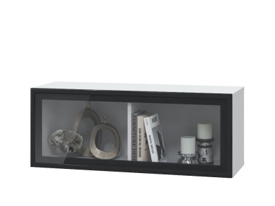 Шкаф навесной горизонтальный со стеклом "Шарлиз" 90 см